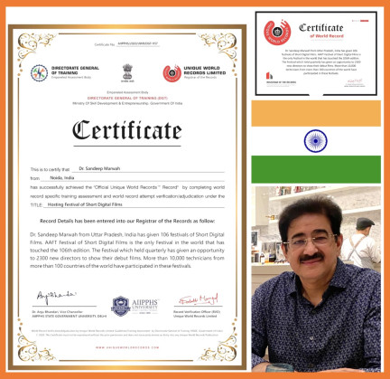 4th World Record of Sandeep Marwah Recognised by Unique World Records thumbnail_img_6828