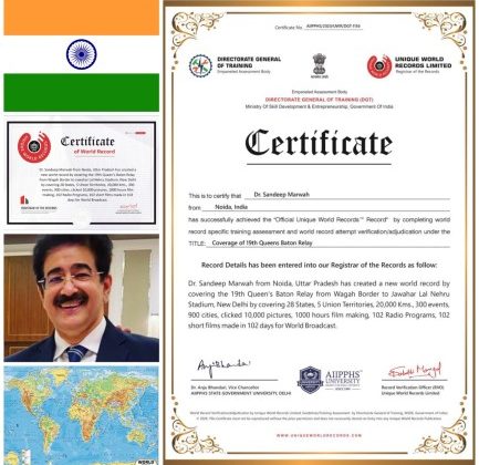 Fifth World Record of Sandeep Marwah Approved by Unique Book of Records thumbnail_img_7667
