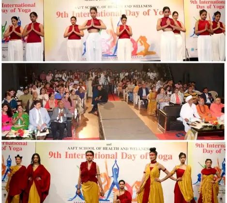 9th International Day of Yoga Celebrated at AAFT with Enthusiasm and Zeal 355323645_10233452405711730_4758168453100826877_n