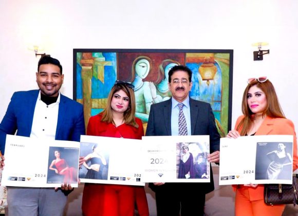 New Year Calendar “Women Is Power” Designed by Delhi Fashion Club Unveiled by Sandeep Marwah 422467215_407367211950251_6113511904281795524_n