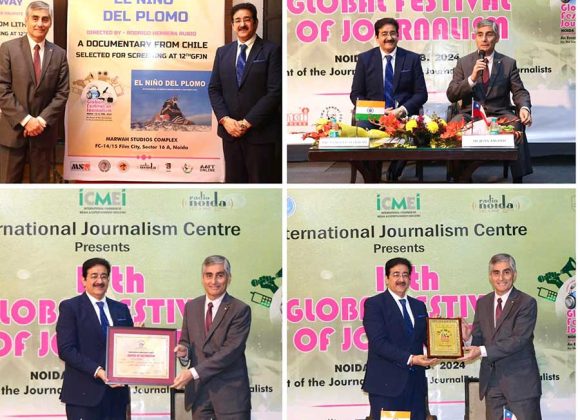 Award of Distinction Presented to Documentary from Chile”EL NIND DEL PLONO” at 12th Global Festival of Journalism 426537647_419225440764428_2870196863976033556_n