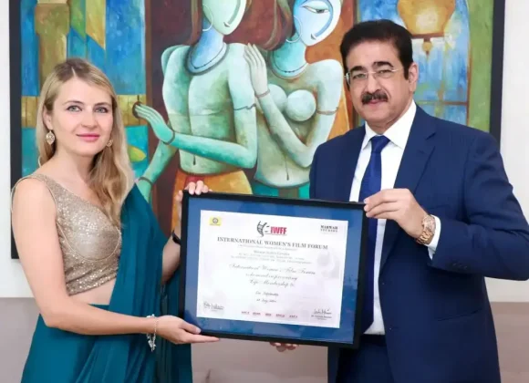 Renowned Spanish Actress Eva Jakubovska Visits Marwah Studios to Promote Cultural Relations 453315608_10159399213486065_5190058169978430724_n