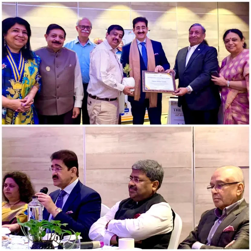 Sandeep Marwah Speaks at Rotary Club of Central Delhi on Media & Entertainment Industry 458614572_10236626699387088_140946167800208164_n