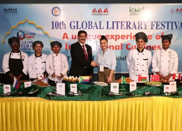 Georgian Cuisine Showcased at 10th Global Literary Festival Noida 2024 461086485_10159557059316065_1447835440167968680_n