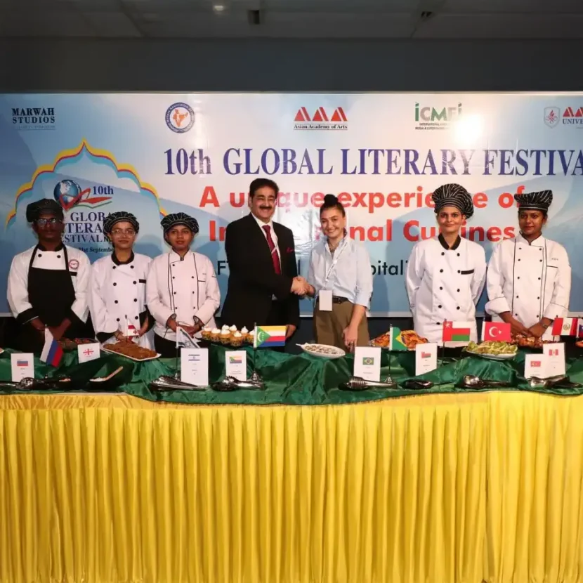 Georgian Cuisine Showcased at 10th Global Literary Festival Noida 2024 461086485_10159557059316065_1447835440167968680_n