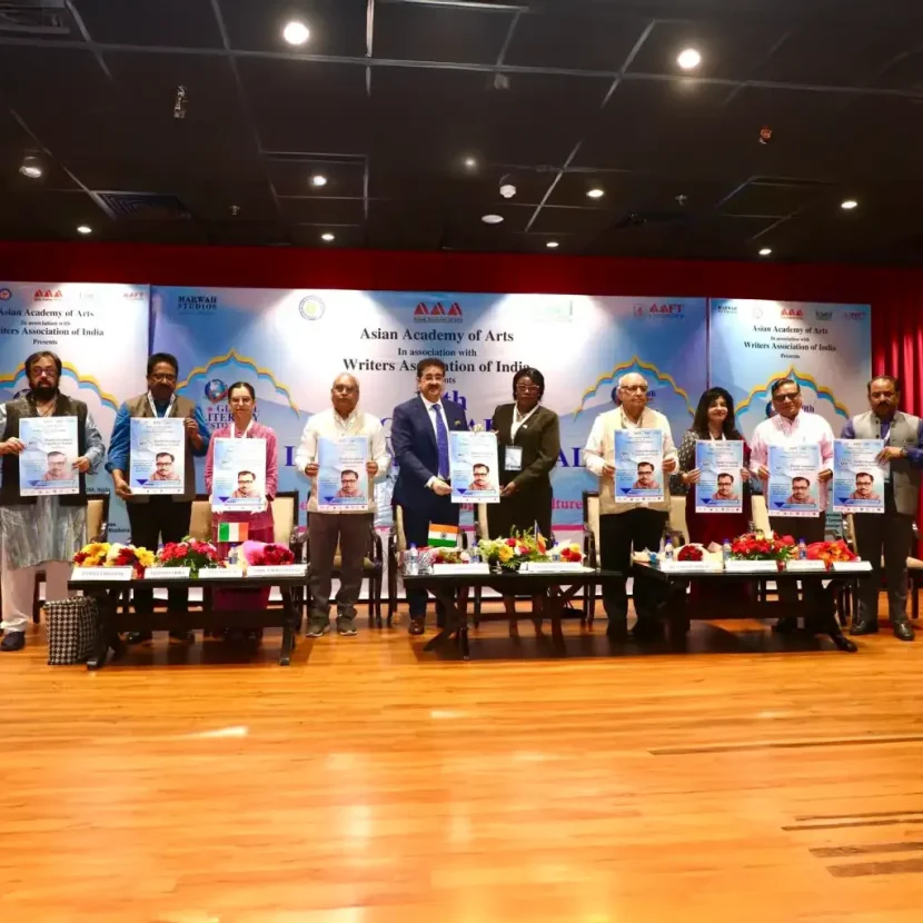 AAFT Pays Tribute to Deendayal Upadhyaya at Global Literary Festival 2024 461091564_10236814392999311_5708770778605827386_n