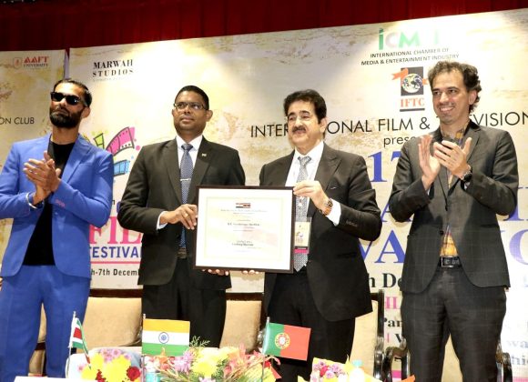 H.E. Arunkoemar Hardien Presented with Patronship of Indo-Suriname Film and Cultural Forum 471170641_10160009793046065_633683678459072946_n