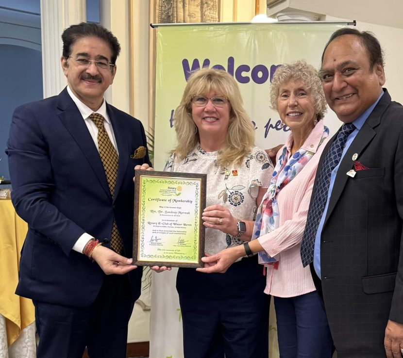 Dr. Sandeep Marwah Inducted as a Member of Rotary E-Club of Winter Haven 475771800_10238870951691993_8312325517855174072_n