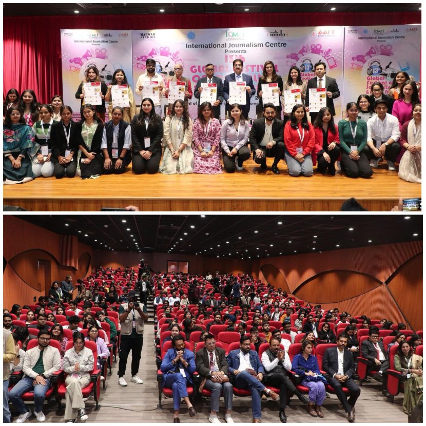 AAFT School of Journalism & Mass Communication Unveils Newsletter at 13th Global Festival of Journalism & AVGC Noida 2025 480089955_10160119646071065_8758177685003005601_n