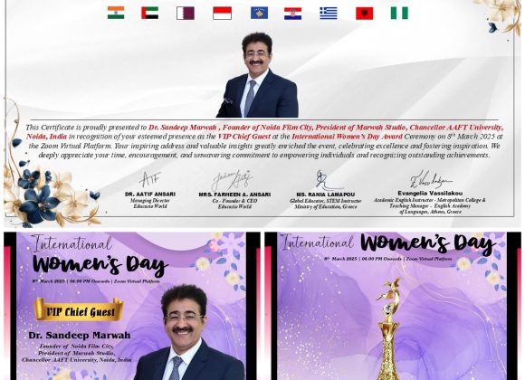 Sandeep Marwah Inaugurates Women’s Day Celebration, Honored for His Contribution to Women’s Empowerment 484037436_10160201475926065_3223757175100939629_n