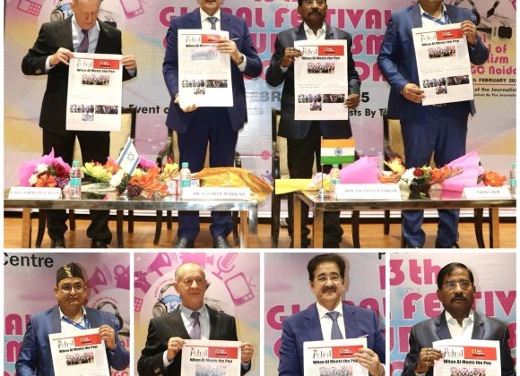PEHAL Newsletter’s Third Issue Released on Final Day of Celebrations 0f 13th GFJ & AVGC Noida 481160454_10160152589781065_3318571078699364610_n