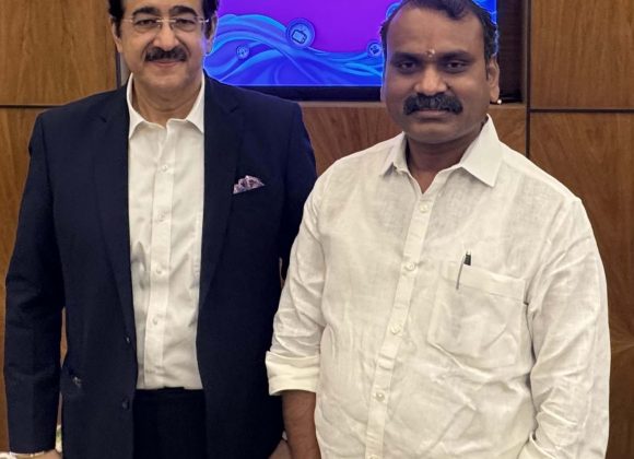 Minister Dr. L. Murugan Lauds Dr. Sandeep Marwah’s Four Decades of Service to Media and Entertainment at WAVES Summit 494697357_10240015676949409_3689575272990317170_n