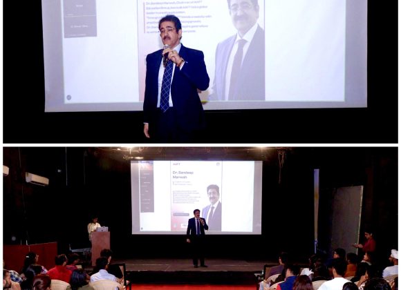 Dr. Sandeep Marwah Addresses AAFT Students on Innovation, Achievements, and the Future of Creative Education 495497552_10160392446311065_7371240586861477245_n