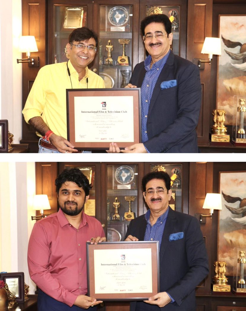 Renowned Filmmakers Honored with Life Membership of International Film and Television Club at Marwah Studios.