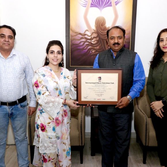 Dr. Sougand Akbarian from Iran Visits Marwah Studios; Honored with Life Membership of IFTC