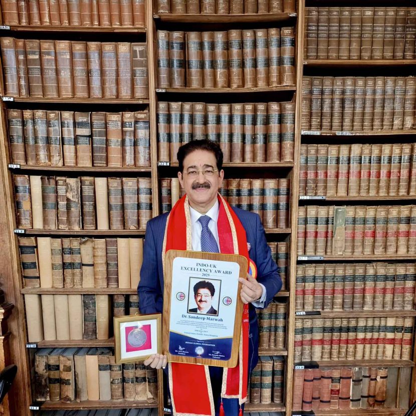 Dr. Sandeep Marwah Conferred with Prestigious India–UK Excellency Award at Historic Oxford Union Society Excellency Award at Historic Oxford Union Society
