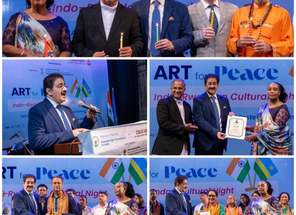 Dr. Sandeep Marwah Speaks at ‘Art for Peace – A Cultural Evening from Rwanda’ at Shri Ram Centre A Cultural Evening from Rwanda’ at Shri Ram Centre