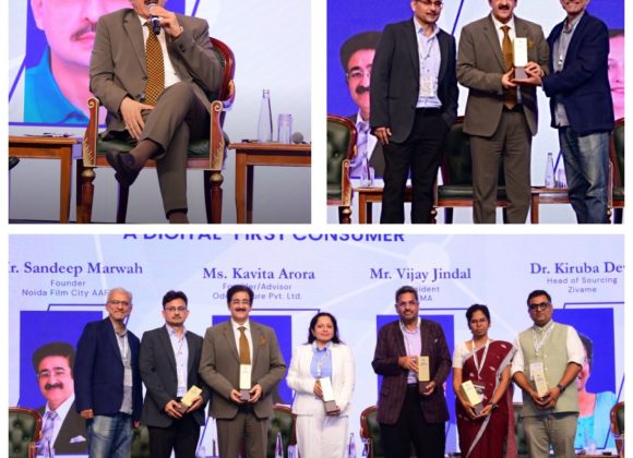 Dr. Sandeep Marwah Honored at BSL Global Outreach Summit and Excellence Awards at Bharat Mandapam BSL Global Outreach Summit and Excellence