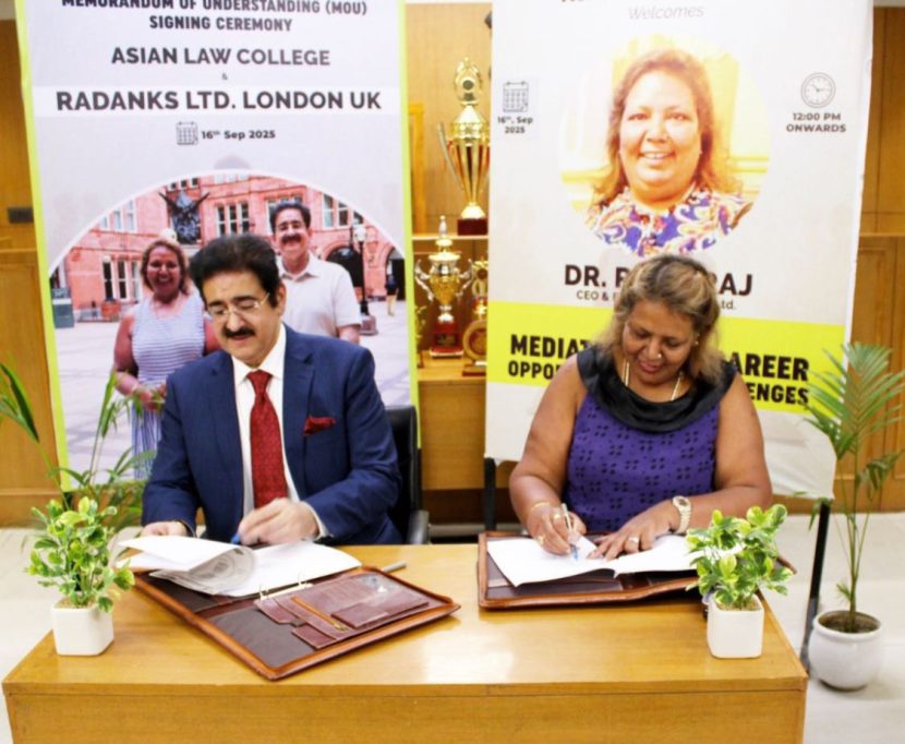 Asian Law College Signs MoU with Radanks Ltd., London to Strengthen Mediation Studies in Legal Education 550183321_10242151512023951_8411927625313719490_n