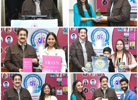 Dr. Sandeep Marwah Inaugurates Jashn Events Literature Carnival at IIC; Releases Three Books and Celebrates Children’s Day 581829892_10161155819486065_6986107077867281906_n