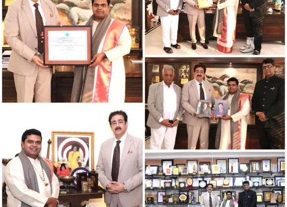 Spiritual Leader Sri Anandaguru Visits Marwah Studios; Shares Divine Blessings 686229414_10161826734181065_1535974560571867564_n