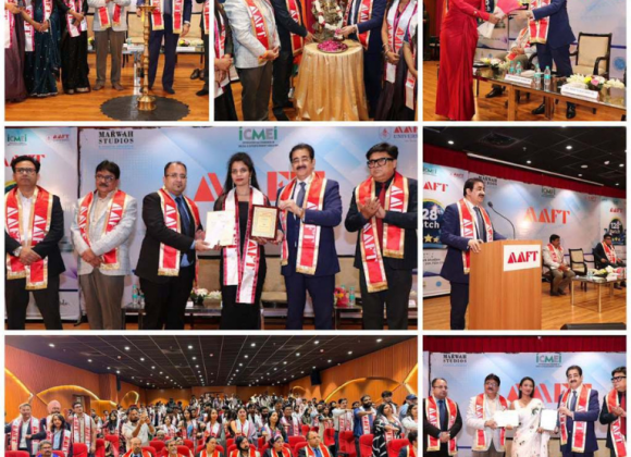 Dr. Sandeep Marwah Bids Farewell to the 128th Batch of AAFT at Grand Convocation Ceremony 3