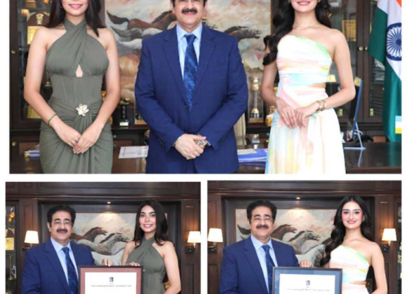 Miss Universe India Manika Vishwakarma and Miss Universe Delhi Smiti Chabbra Visit Marwah Studios 5