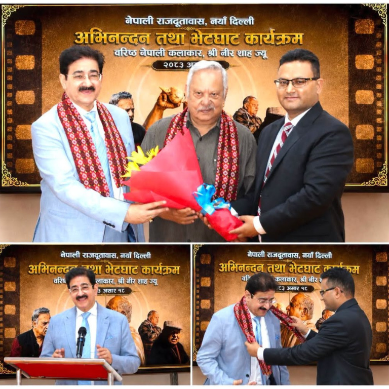 Dr. Sandeep Marwah Honoured at Embassy of Nepal for Strengthening India–Nepal Cultural Relations 1