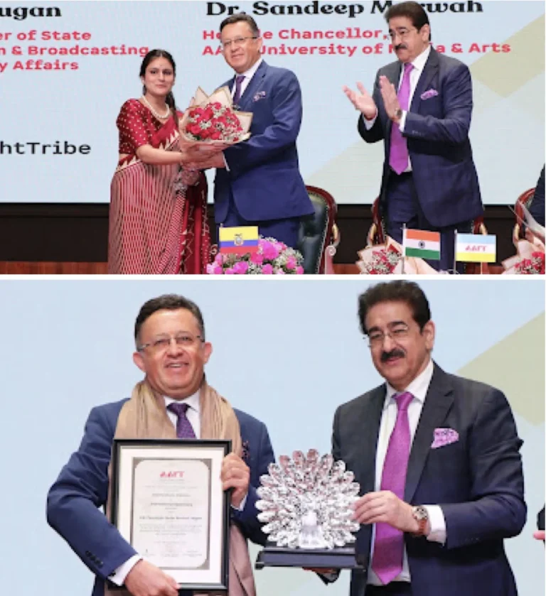 AAFT Presents Prestigious Distinction to H.E. Fernando Bucheli at Bharat Mandapam 32e4b489-5e65-4eeb-8e6e-d9450f2493ab