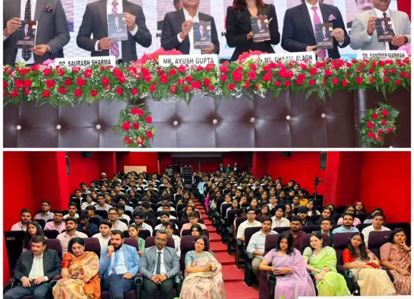 Book “Sandeep Marwah: Global Laureate of Art & Culture” Released by Ghazal Alagh and Ayush Gupta at Asian Business School 761545756_1362231529217277_4559860293961909893_n