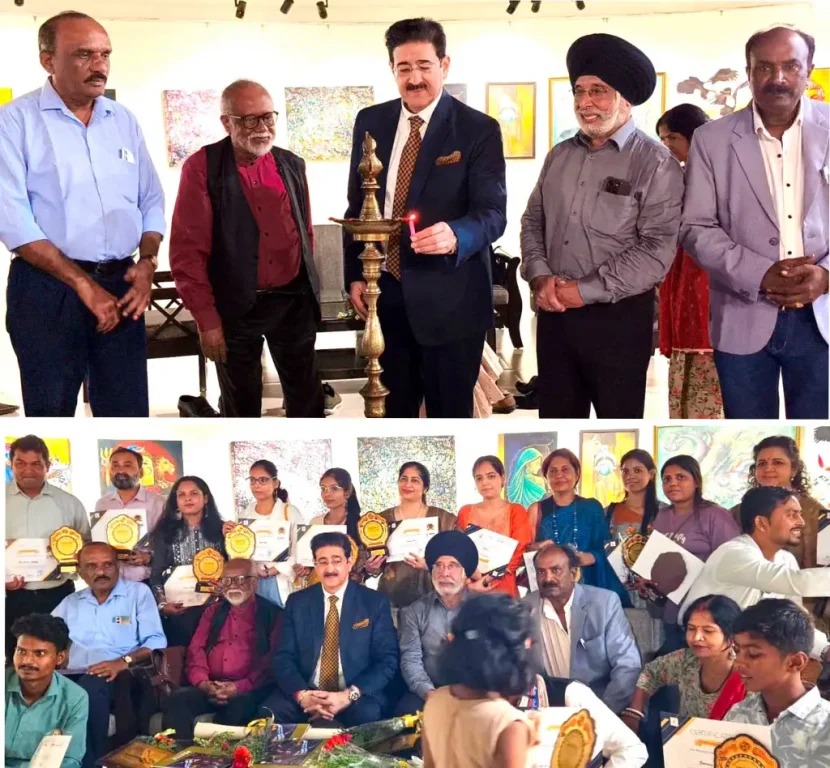 Dr. Sandeep Marwah Inaugurates ‘PRAYERS’ Art Exhibition at Lokayat Gallery 767363714_1769275190748443_7782135275017648499_n