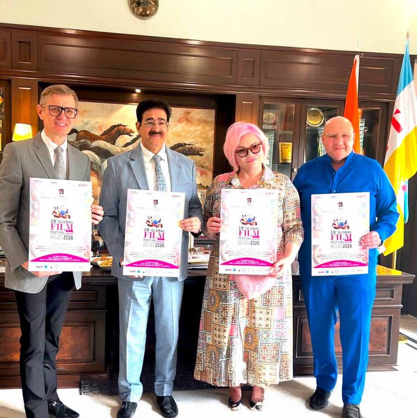 Poster of 19th Global Film Festival Noida 2026 Launched by Russian Delegation at Marwah Studios 767363788_4537612436485843_1446423956920041407_n