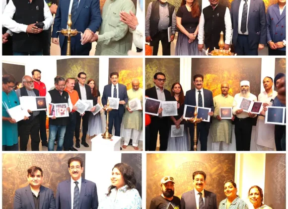 Sandeep Marwah Inaugurates ‘Above the Firmaments’ Painting Exhibition at Triveni Kala Sangam 769318074_880100031574322_6422593639713239201_n