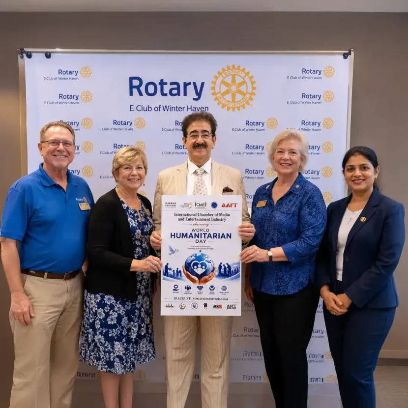 ICMEI and Rotary E Club of Winter Haven Observe World Humanitarian Day at Marwah Studios 784292098_1563659352085630_5110519548497642060_n