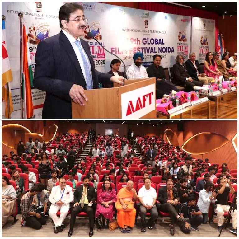 Dr. Sandeep Marwah Highlights Cinema’s Global Influence at 19th Global Film Festival Noida 2026 809939832_29566903962909396_6879499175471130376_n