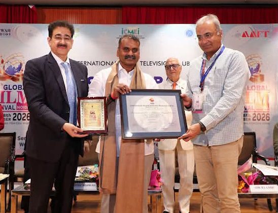 Prasar Bharati CEO Gaurav Dwivedi Presented with Life Membership of International Film and Television Research Centre 814670939_904996882493708_1883936953032871571_n