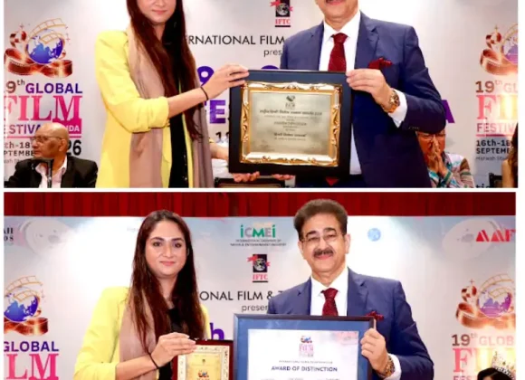 Suriname Ambassador H.E. Hanisha Jairam Honoured with Hindi Cinema Samarthak at 19th Global Film Festival 825268379_1434915661884954_8550090360844490667_n (1)