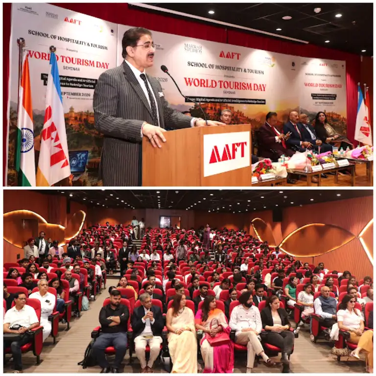Dr. Sandeep Marwah Highlights Film and Cultural Tourism at World Tourism Day Celebration 826967848_1756956938931605_3593398630293082196_n