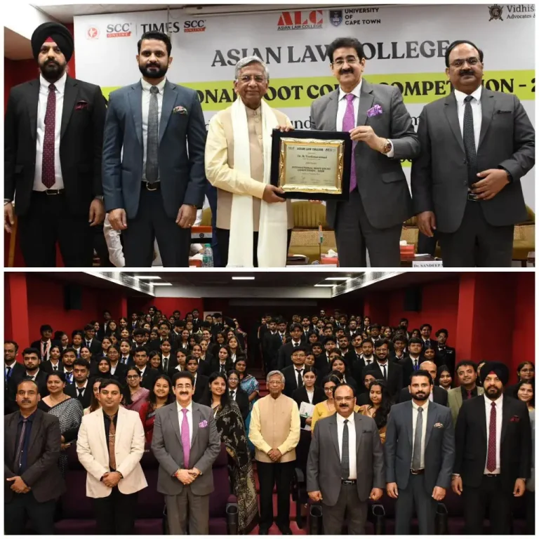Dr. Sandeep Marwah Presents Memento to Attorney General Dr. R. Venkataramani at Asian Law College 826989770_2920788658313936_5541796191379733975_n