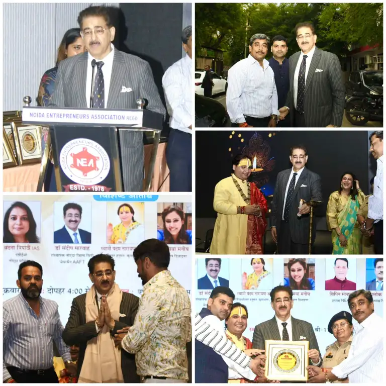 Sandeep Marwah Inaugurates PTG Achievers Awards and Receives Honour at NEA Auditorium, Noida 828925726_973640725779075_4043661716640780666_n