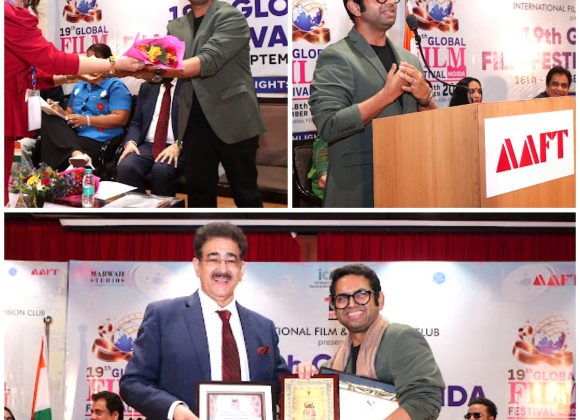 Renowned Actor Sharib Hashmi Honoured with Hindi Cinema Gaurav at 19th Global Film Festival Noida 830349636_1082073831303203_2227662343062679403_n