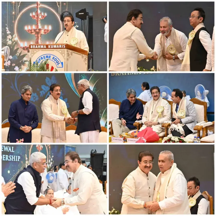 Dr. Sandeep Marwah Inaugurates Brahma Kumaris’ Global Summit 2026 at Mount Abu, Honoured with “Jewel of Bharat” Award 859141563_4369289463383845_7863774199535805970_n-1